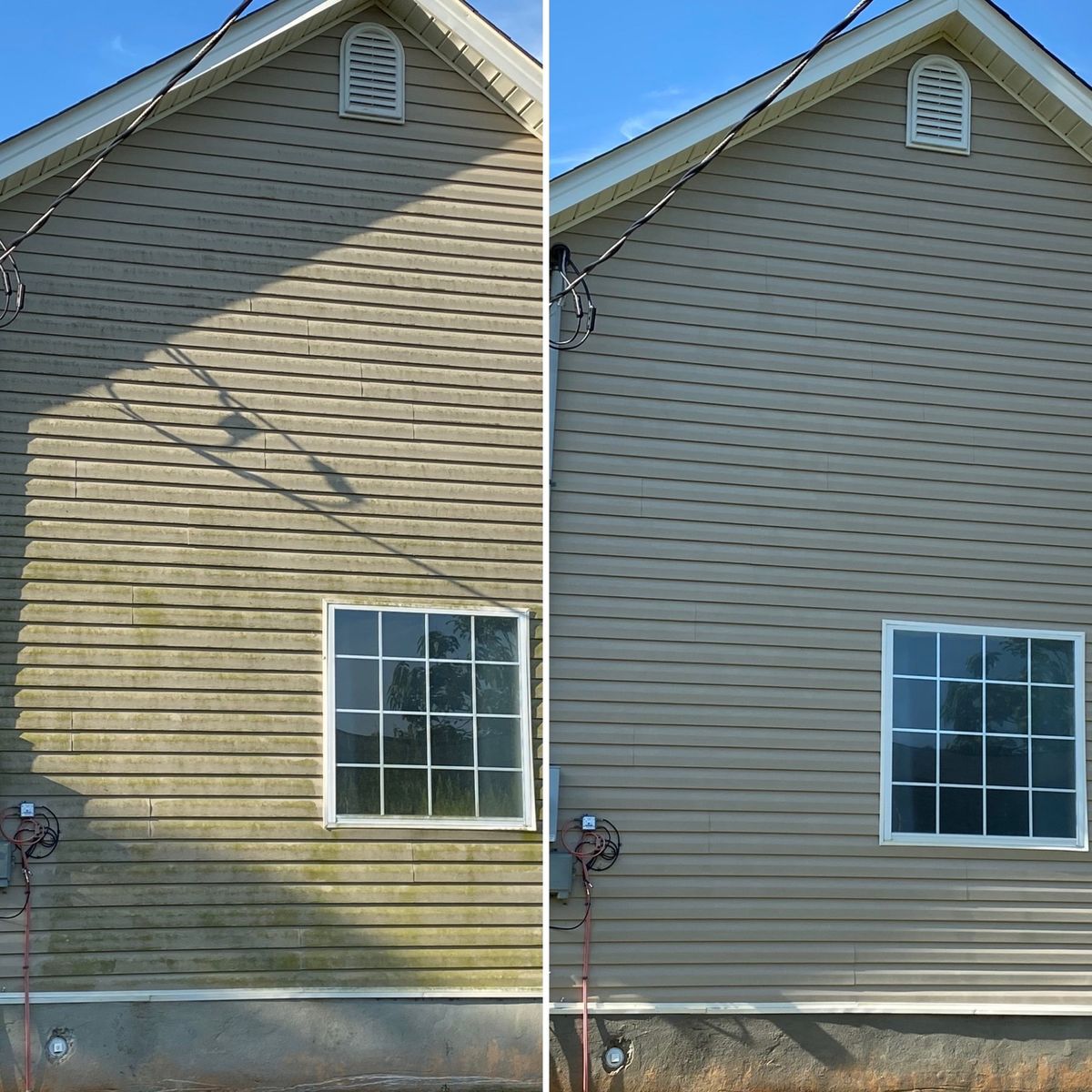 Driveway cleaning before and after Macon GA