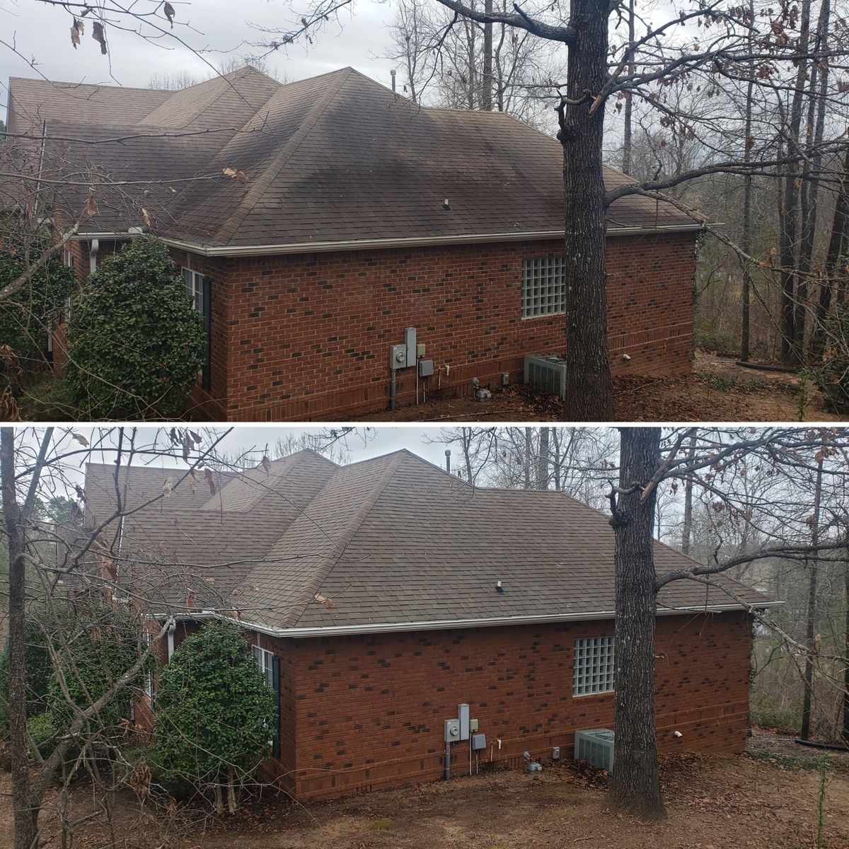 House washing before and after Macon GA