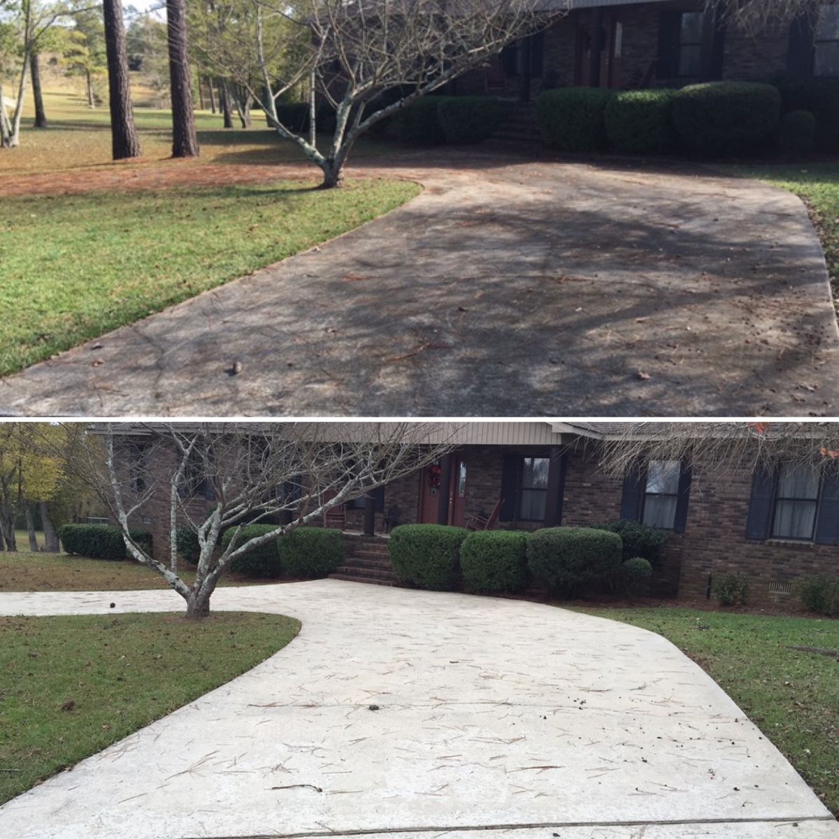 Roof soft wash before and after Georgia