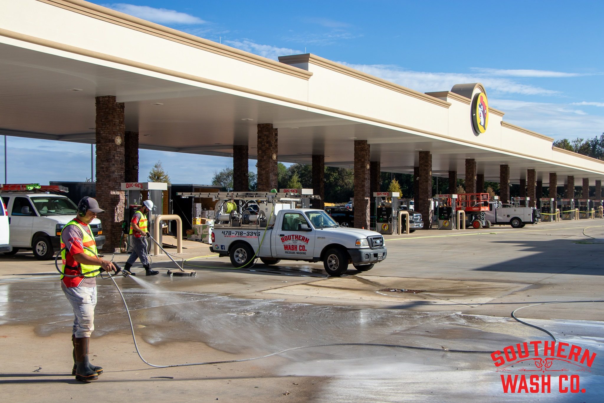 Buc-ee's commercial pressure washing
