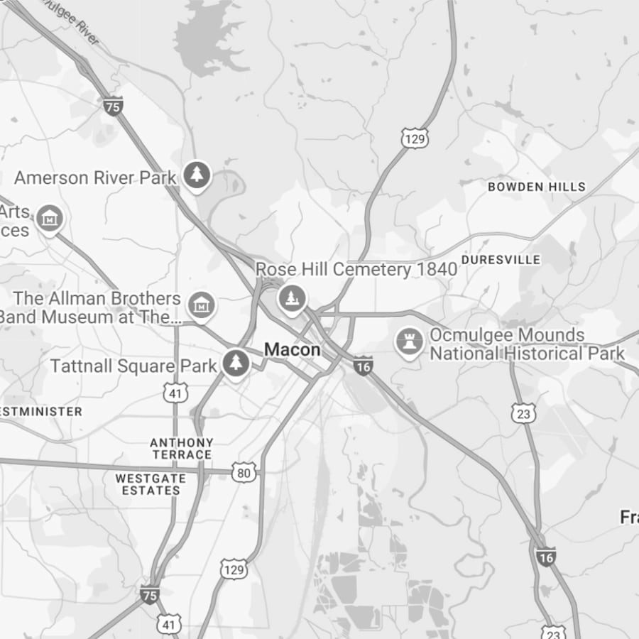 Pressure washing service area map Macon Georgia